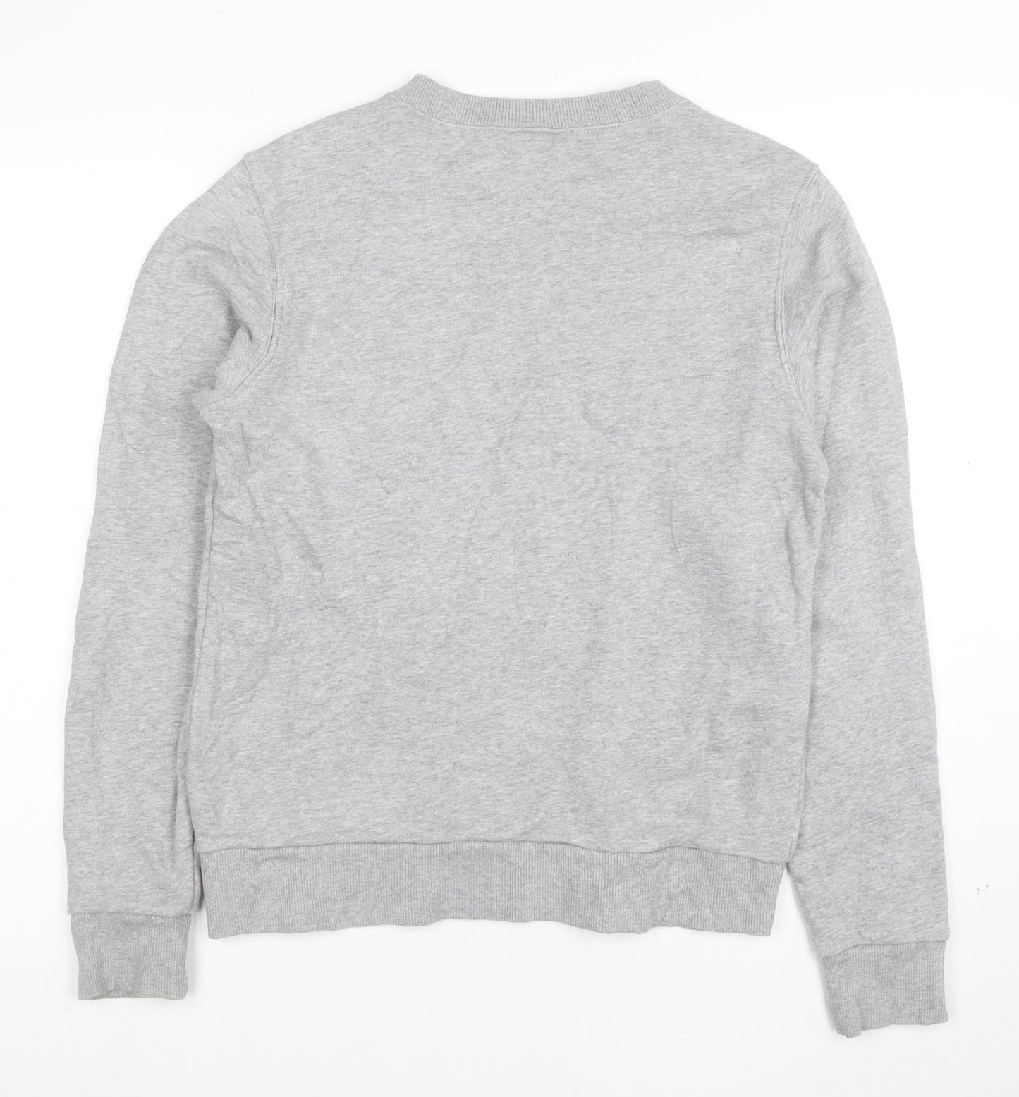 Reebok Womens Grey XS Pullover Sweatshirt with Logo Print