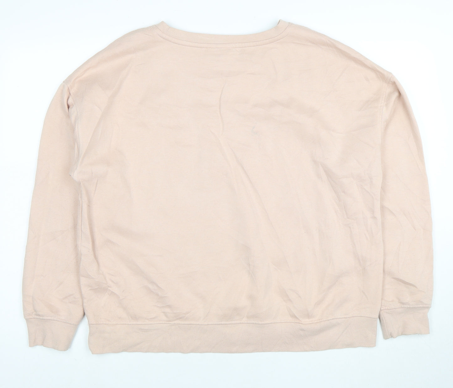 Disney Women Beige Minnie Mouse Pullover Sweatshirt Size 16 L