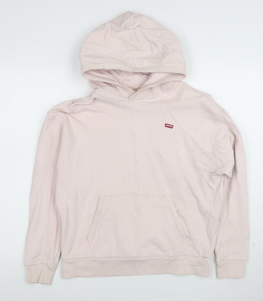 Levi's Womens Beige 2XS Pullover Hoodie 100% Cotton Casual