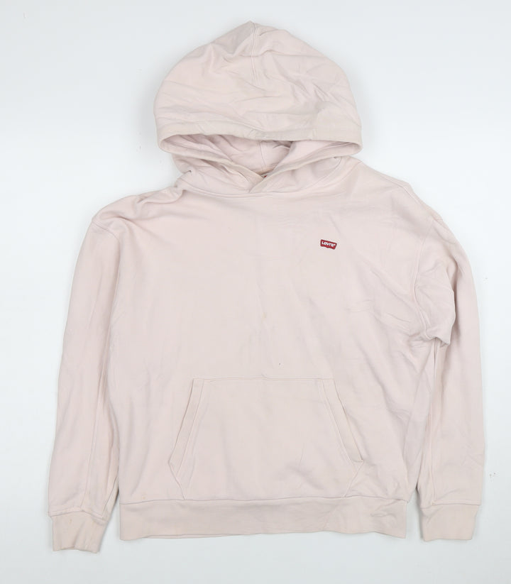 Levi's Womens Beige 2XS Pullover Hoodie 100% Cotton Casual