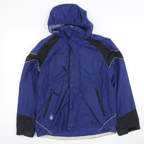Columbia Boys Blue Hooded Waterproof Parka Jacket 14-16 Years