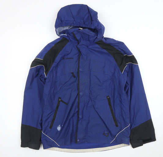 Columbia Boys Blue Hooded Waterproof Parka Jacket 14-16 Years