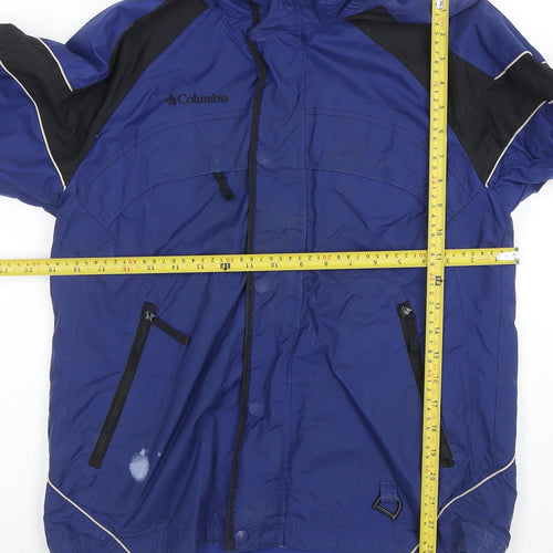 Columbia Boys Blue Hooded Waterproof Parka Jacket 14-16 Years