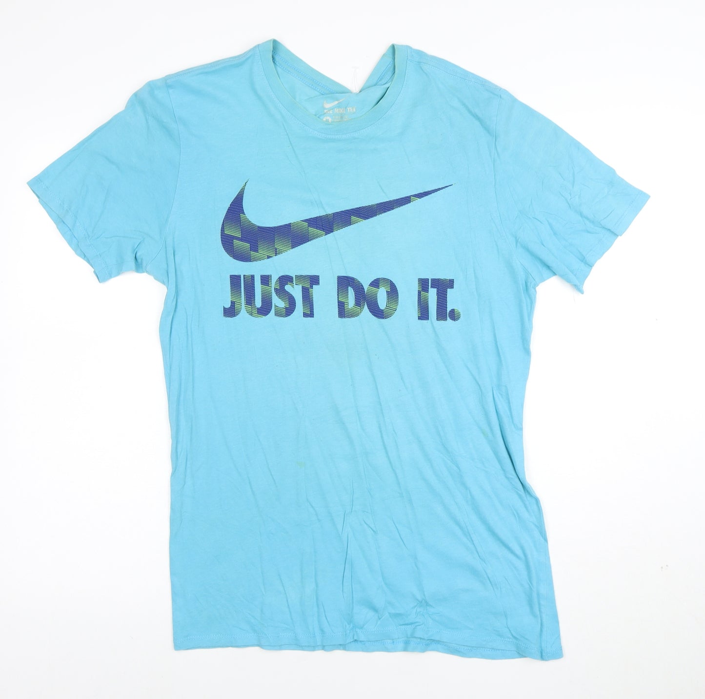 Nike Men's Blue Just Do It Crew Neck Athletic Fit T-Shirt Size M