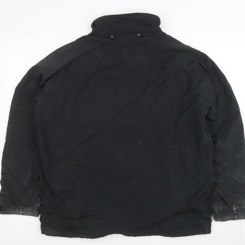 Columbia Men's Black Parka Jacket L Waterproof Windproof Outdoor
