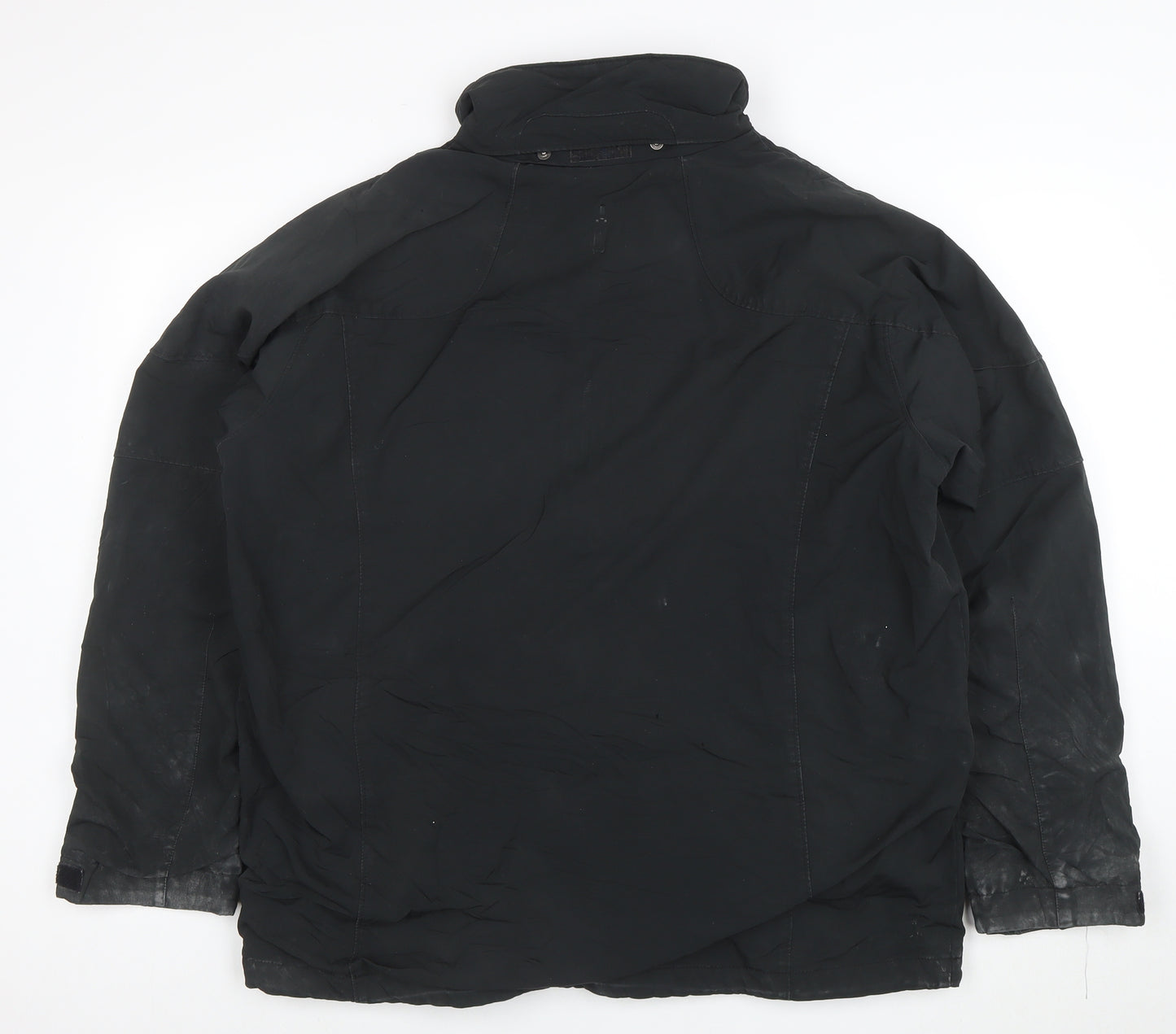 Columbia Men's Black Parka Jacket L Waterproof Windproof Outdoor