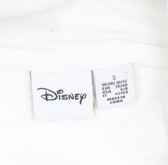 Disney Women White Mickey Mouse Pullover Hoodie Size S