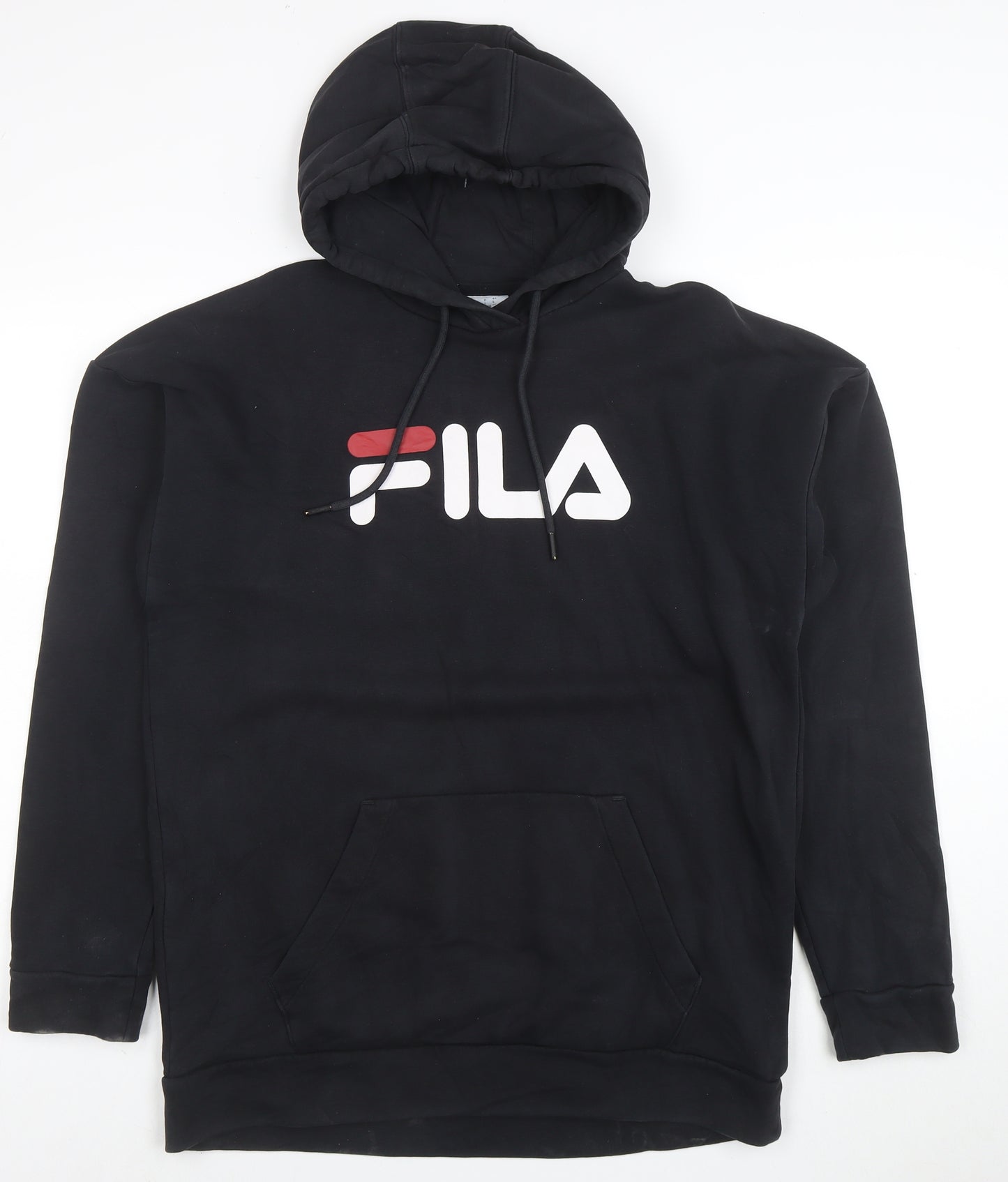 FILA Men's Black Pullover Hoodie XS Regular Fit Logo Sportswear