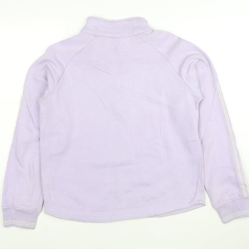 Adidas Women Lilac 1/4 Zip Pullover Sweatshirt Size 18 Cotton Blend