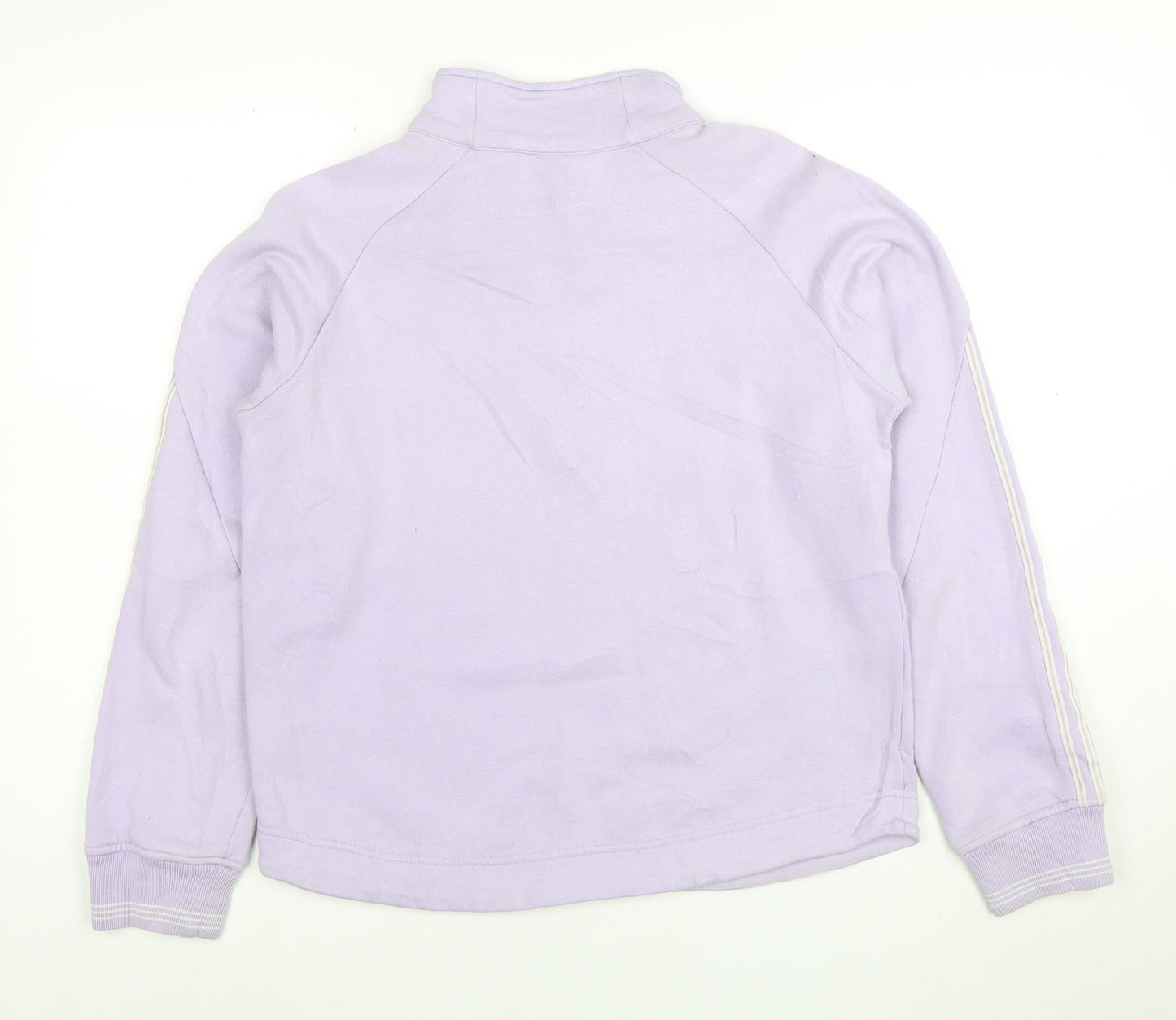 Adidas Women Lilac 1/4 Zip Pullover Sweatshirt Size 18 Cotton Blend