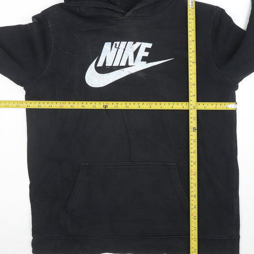 Nike Boys Black XL Pullover Hoodie with Logo Print 13-15 Years