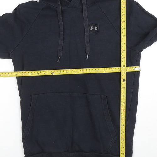 Under Armour Boys Black XS Pullover Hoodie Cotton Blend Athletic
