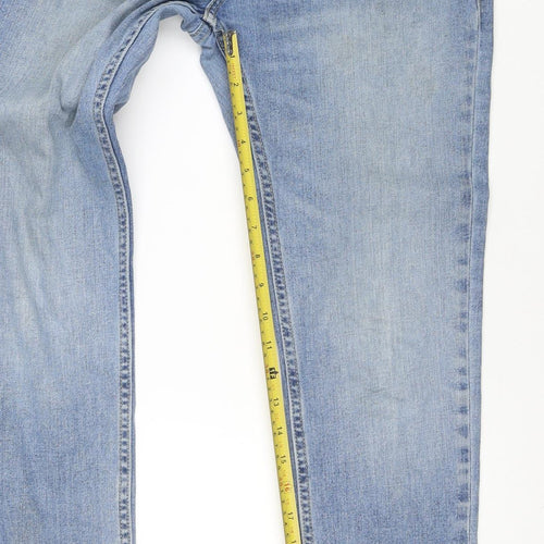 Hollister Men's Blue Light Wash Straight Leg Denim Jeans W30 L32