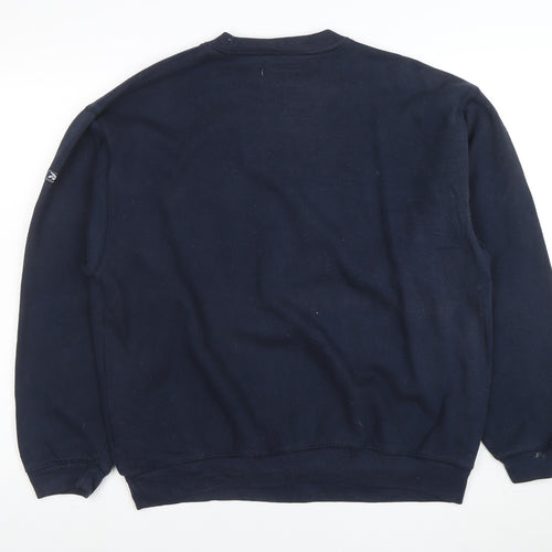 Reebok Men's Blue Embroidered Logo Sweatshirt Size M Pullover