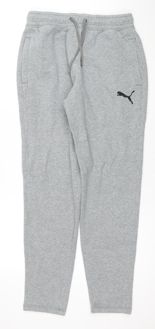 Puma Men's Grey Small Sweatpants Joggers Regular Fit