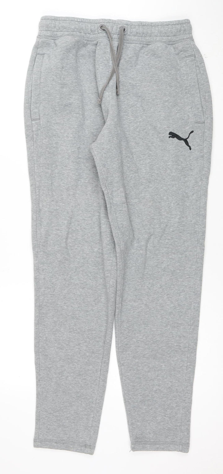 Puma Men's Grey Small Sweatpants Joggers Regular Fit