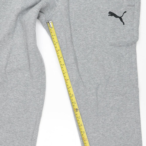 Puma Men's Grey Small Sweatpants Joggers Regular Fit