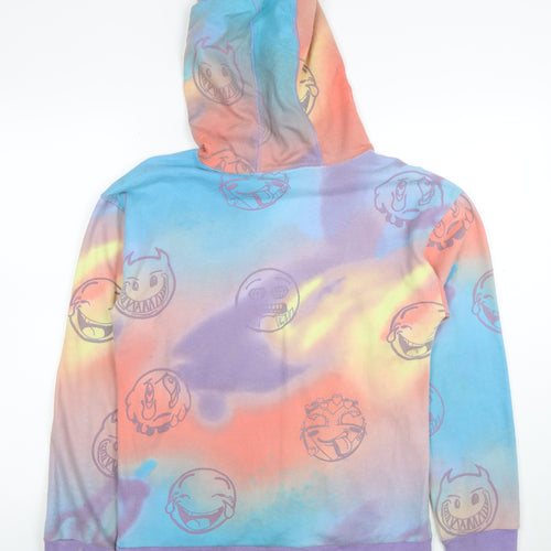 Adidas Teens Multicoloured Tie-Dye Pullover Hoodie Size 14/16 Cotton Blend