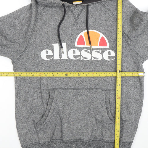Ellesse Womens Grey Pullover Hoodie Size M Logo Graphic Sweatshirt
