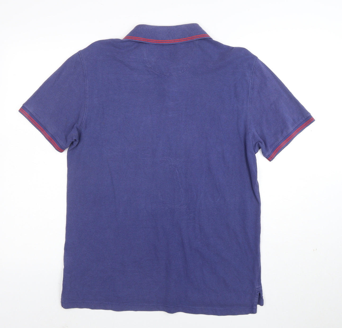 Lee Men's Blue Regular Fit Cotton Polo Shirt Size M