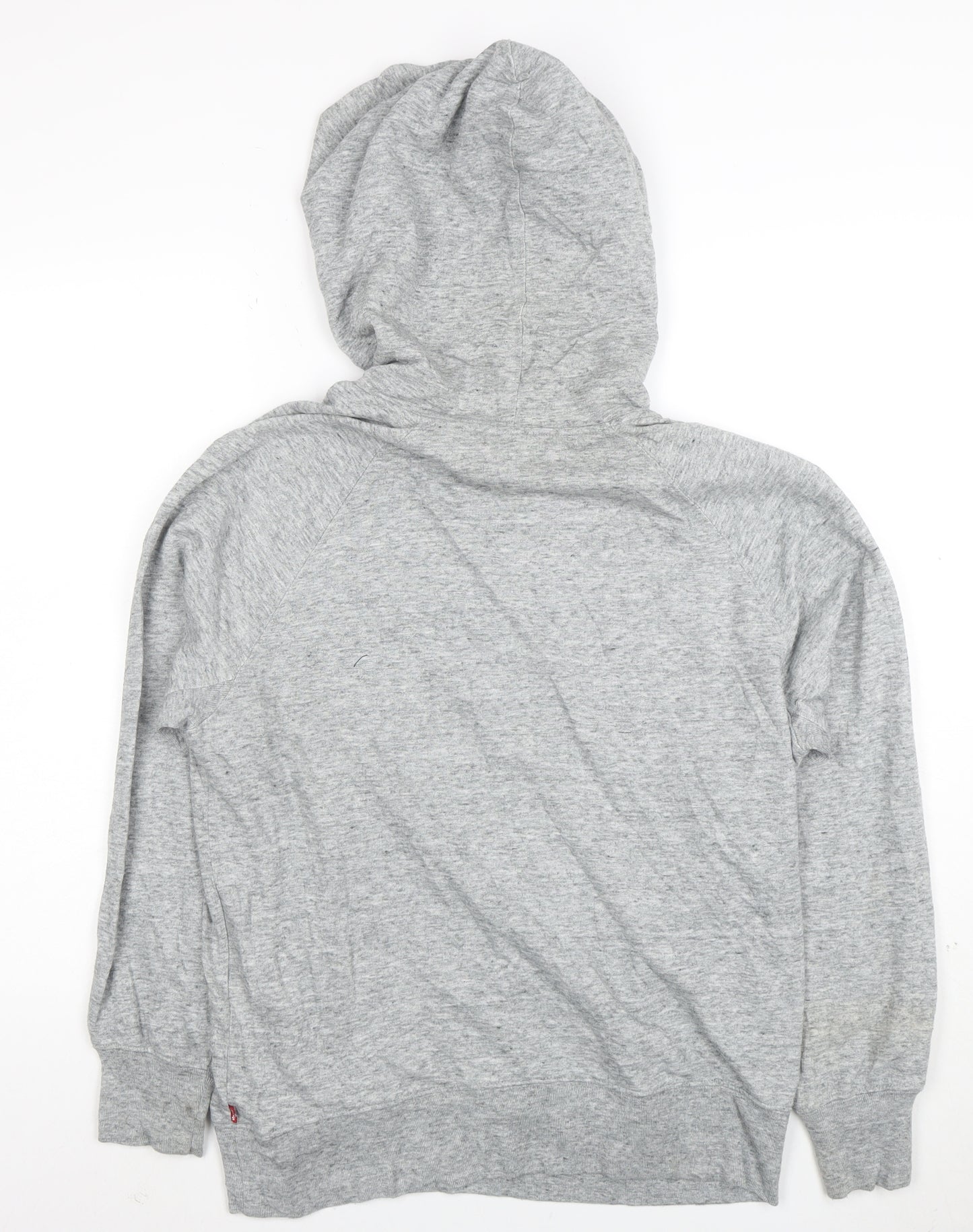 Levi's Women's Grey Pullover Hoodie Small Logo Cotton Blend