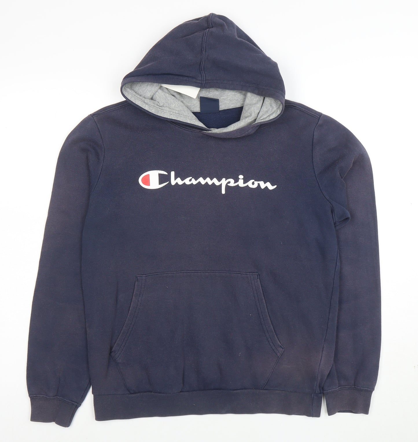 Champion Boys Navy Blue Pullover Hoodie X-Large 13-14 Years Cotton Blend