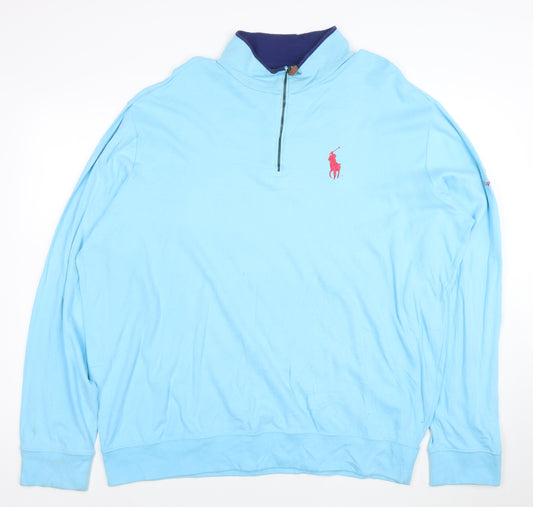 Polo Golf Ralph Lauren Men’s Blue 2XL Half Zip Sweatshirt