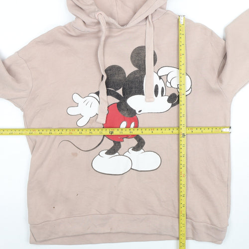 Disney Mickey Mouse Womens Beige Pullover Hoodie XS Reserved