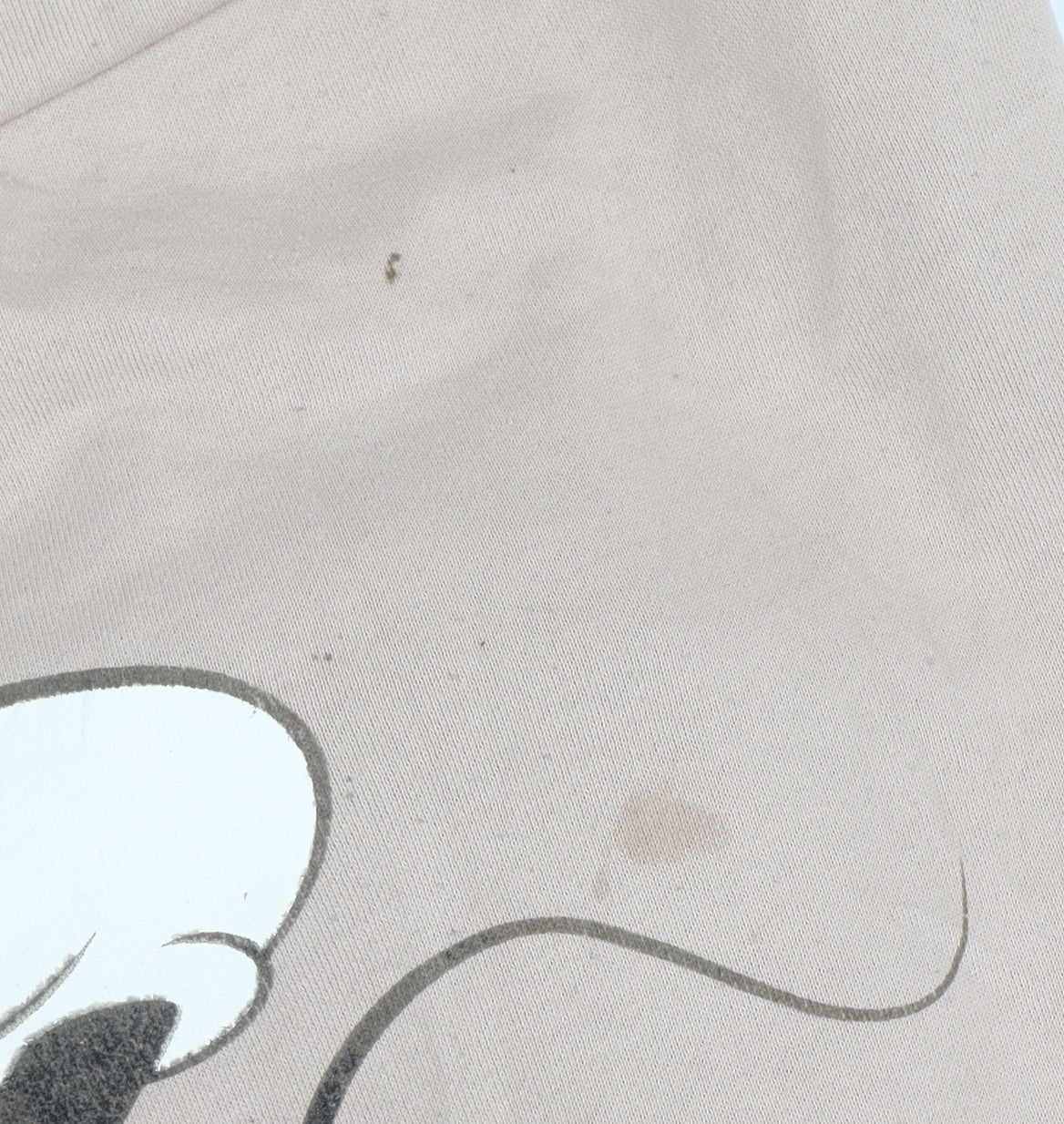 Disney Mickey Mouse Womens Beige Pullover Hoodie XS Reserved