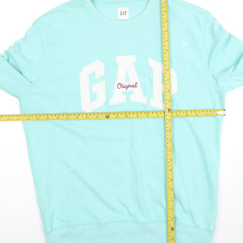 GAP Men's Blue Logo Crew Neck Sweatshirt Size S