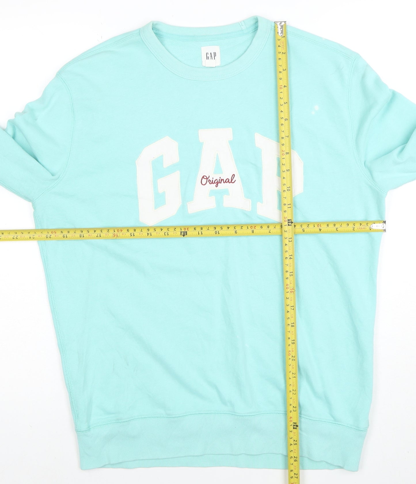 GAP Men's Blue Logo Crew Neck Sweatshirt Size S