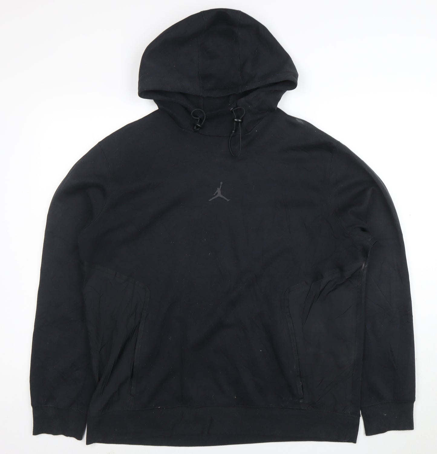 Jordan Men's Black Pullover Hoodie M Regular Fit Dri-Fit Sportswear