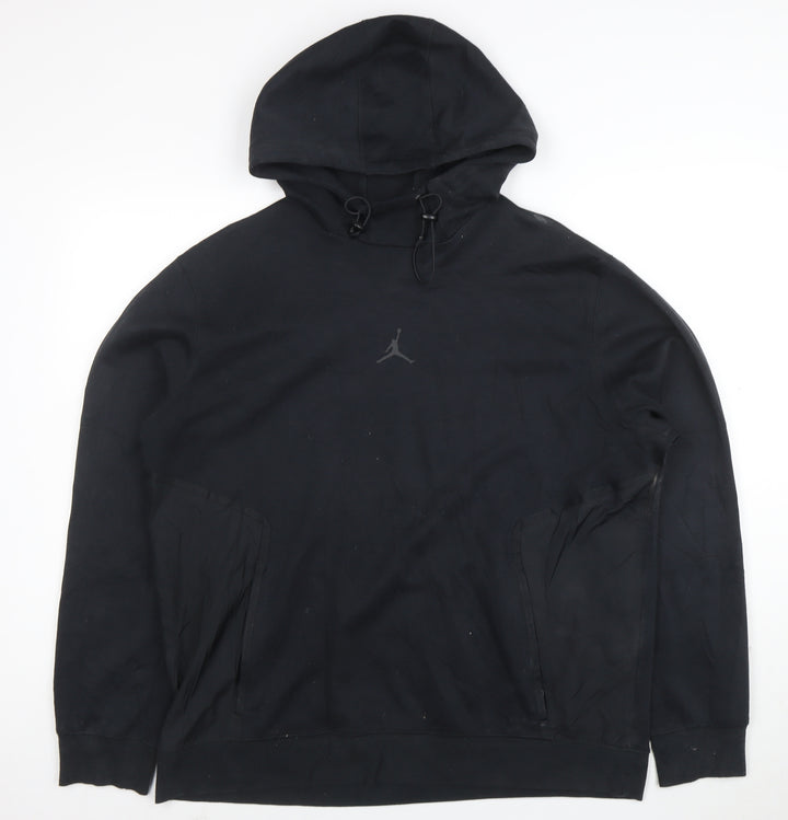 Jordan Men's Black Pullover Hoodie M Regular Fit Dri-Fit Sportswear