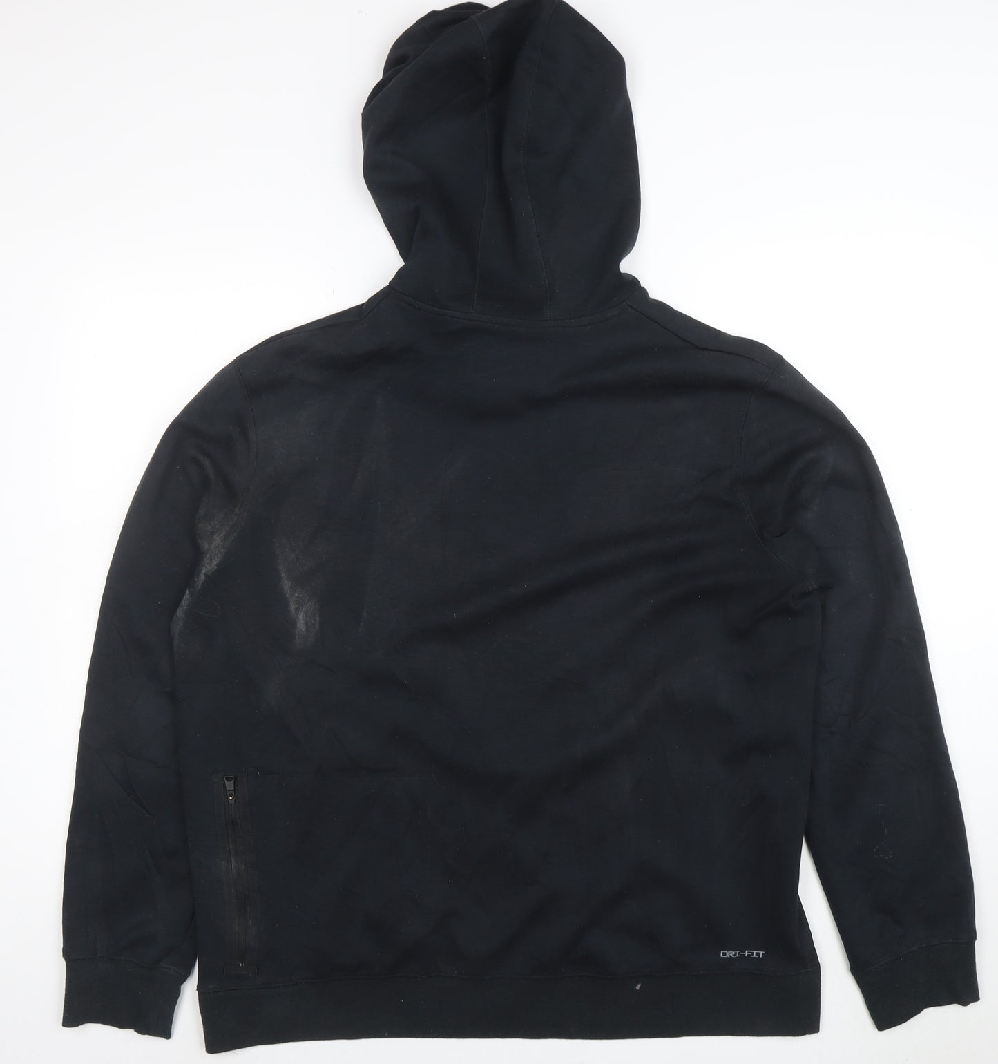 Jordan Men's Black Pullover Hoodie M Regular Fit Dri-Fit Sportswear
