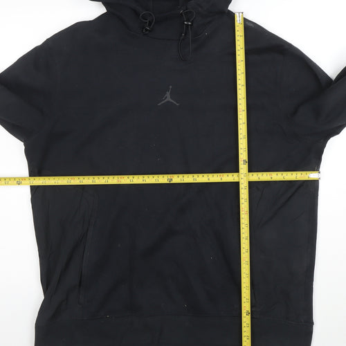 Jordan Men's Black Pullover Hoodie M Regular Fit Dri-Fit Sportswear