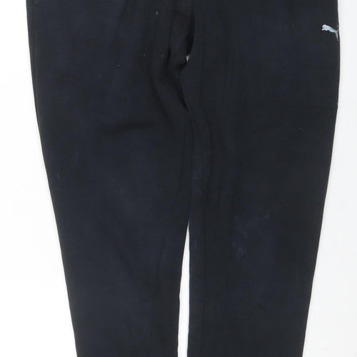 Puma Womens Black Jogger Trousers Size M Regular Fit