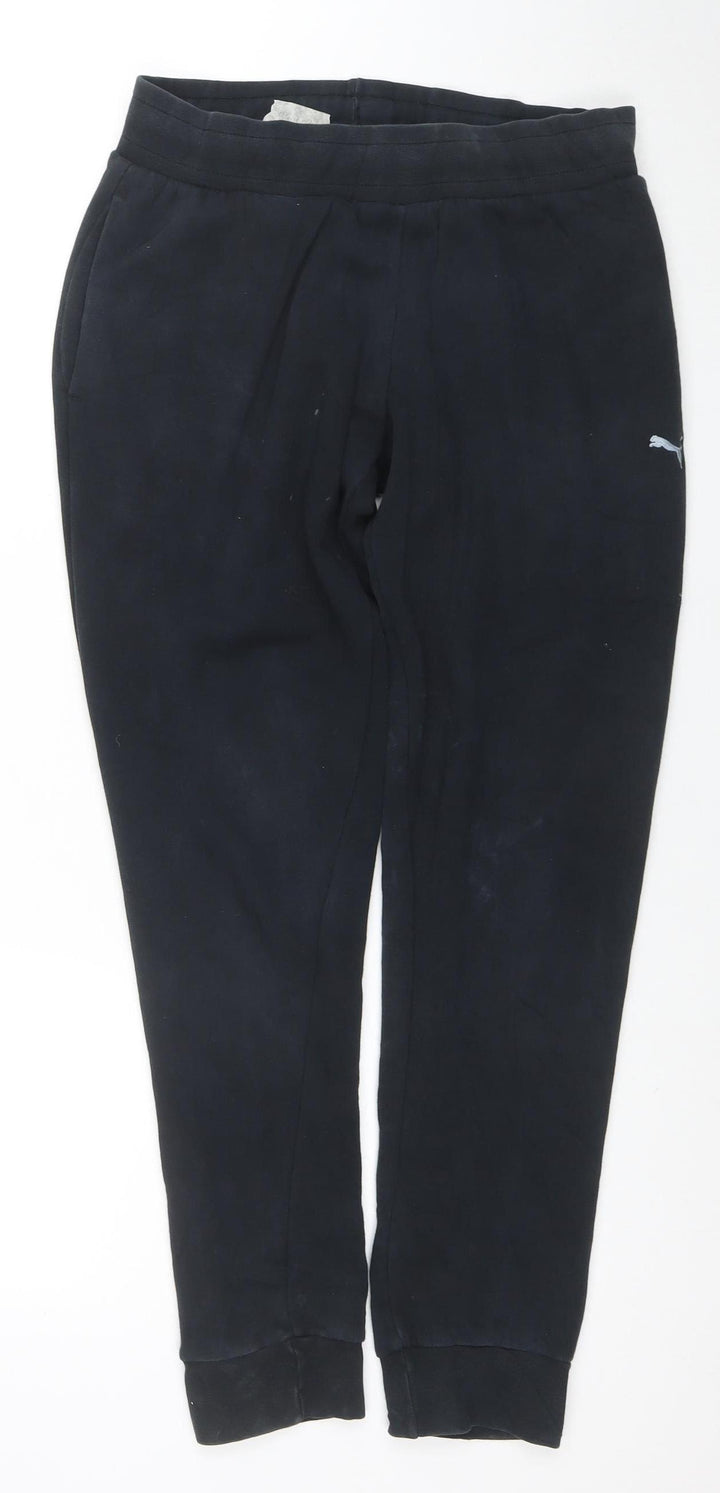 Puma Womens Black Jogger Trousers Size M Regular Fit