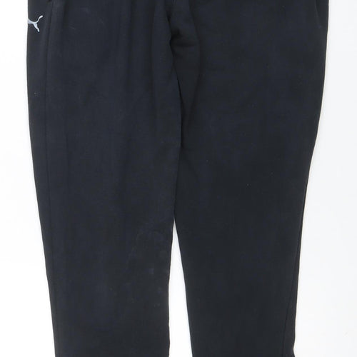 Puma Womens Black Jogger Trousers Size M Regular Fit