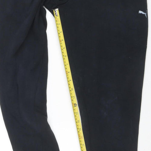 Puma Womens Black Jogger Trousers Size M Regular Fit