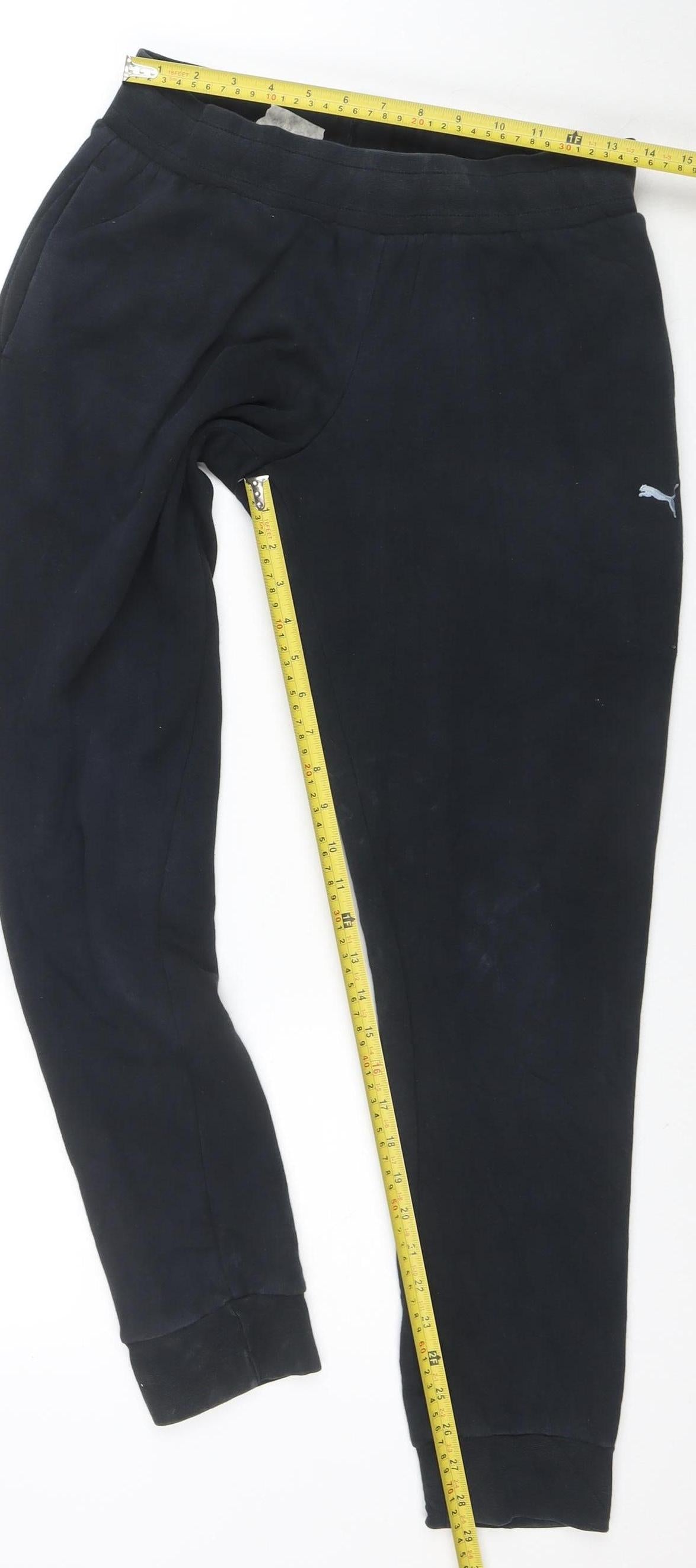 Puma Womens Black Jogger Trousers Size M Regular Fit
