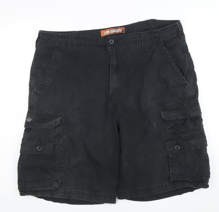 Lee Dungarees Men's Black Cargo Shorts Size 38 Regular Fit