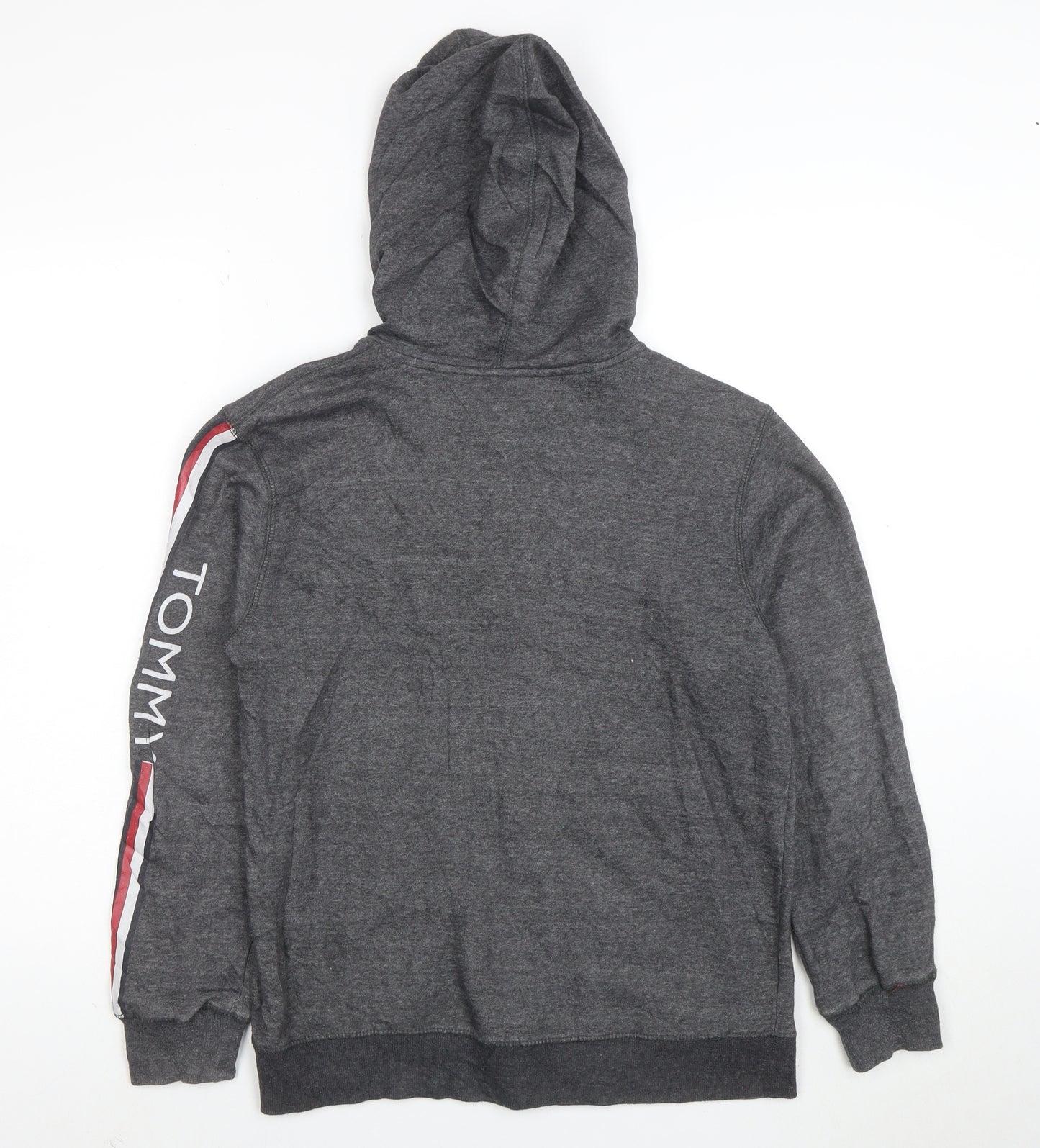 Tommy Hilfiger Women Grey Full Zip Hoodie Size 16 Classic Fit