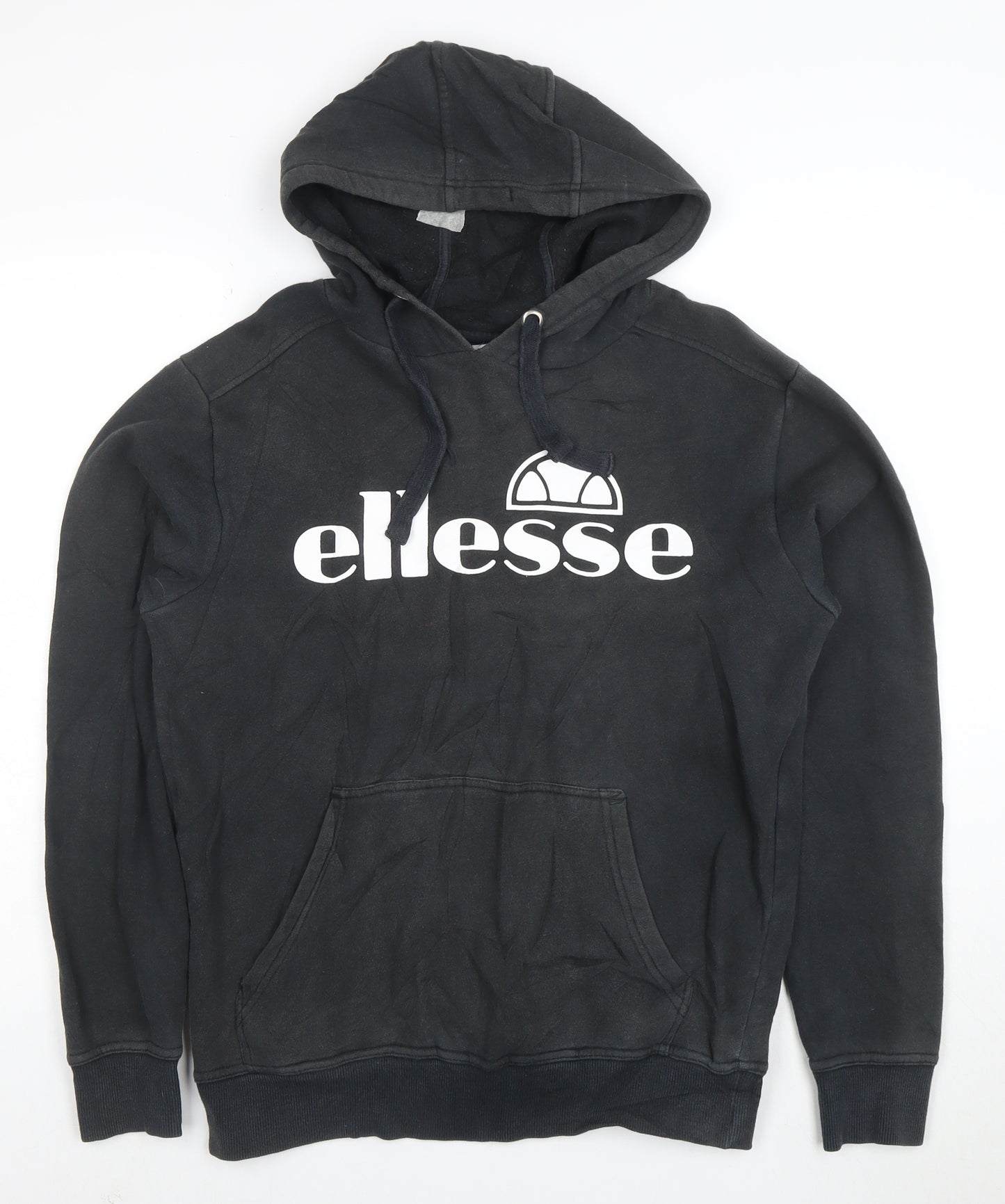 Ellesse Womens Black Pullover Hoodie Medium Cotton Blend Logo