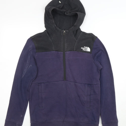 The North Face Boys Purple & Black 1/2 Zip Hoodie Size Large - L/14
