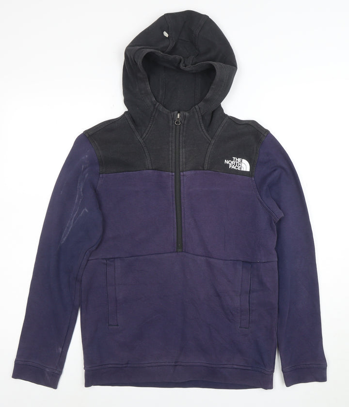 The North Face Boys Purple & Black 1/2 Zip Hoodie Size Large - L/14