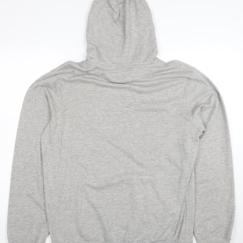 Champion Men's Grey Pullover Hoodie Large Graphic Logo Sports Style