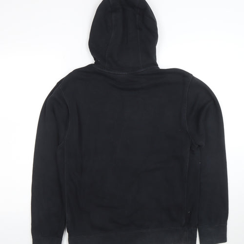 Nike Mens Black Pullover Hoodie Size S Regular Fit Fleece Sweatshirt
