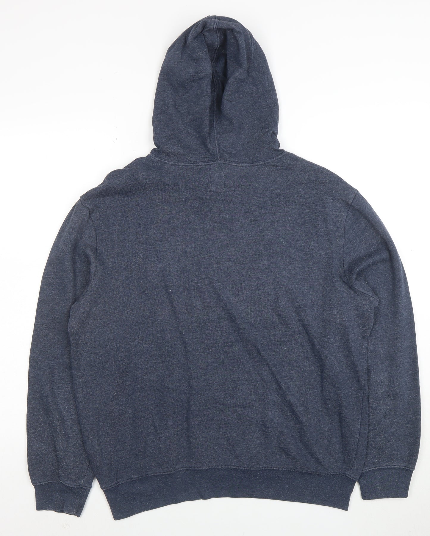 GAP Men’s Blue Pullover Logo Hoodie M Fleece Regular Fit