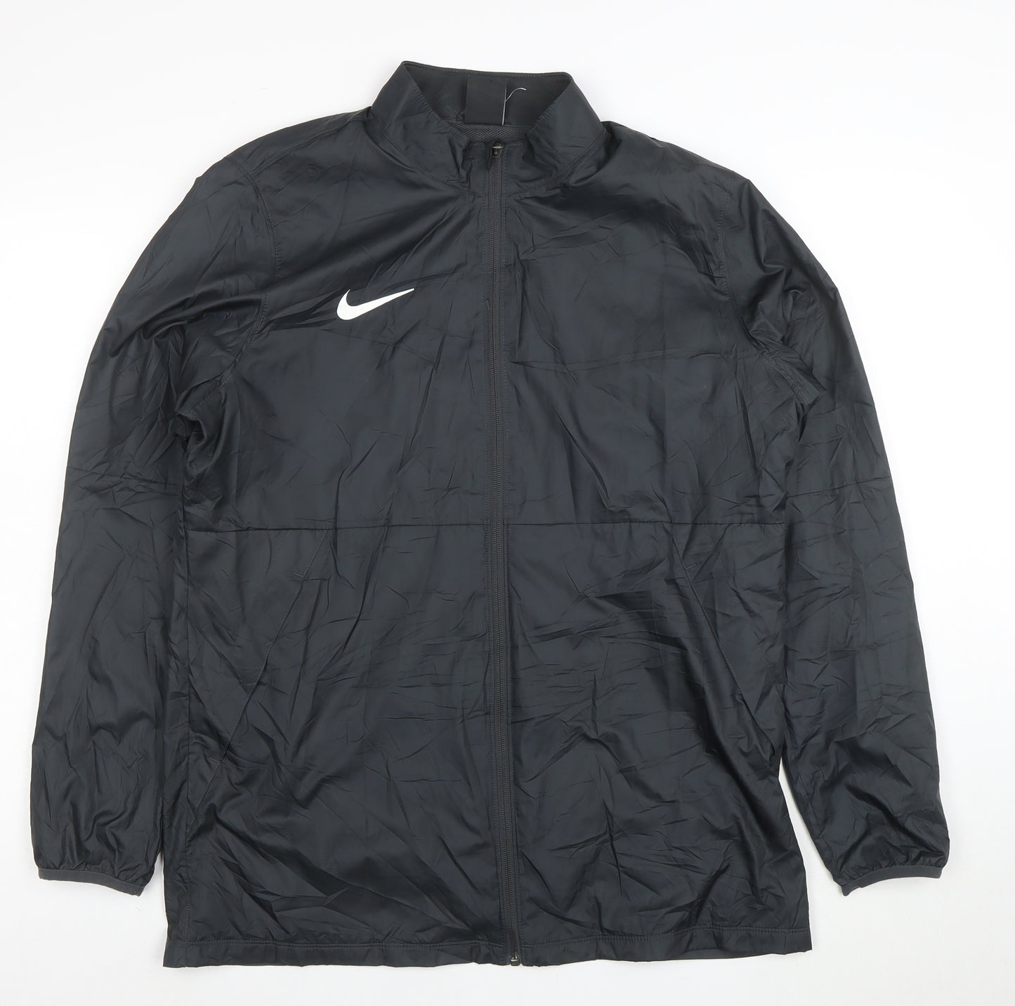 Nike Men's Black L Lightweight Polyester Full Zip Windbreaker Jacket
