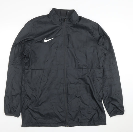 Nike Men's Black L Lightweight Polyester Full Zip Windbreaker Jacket
